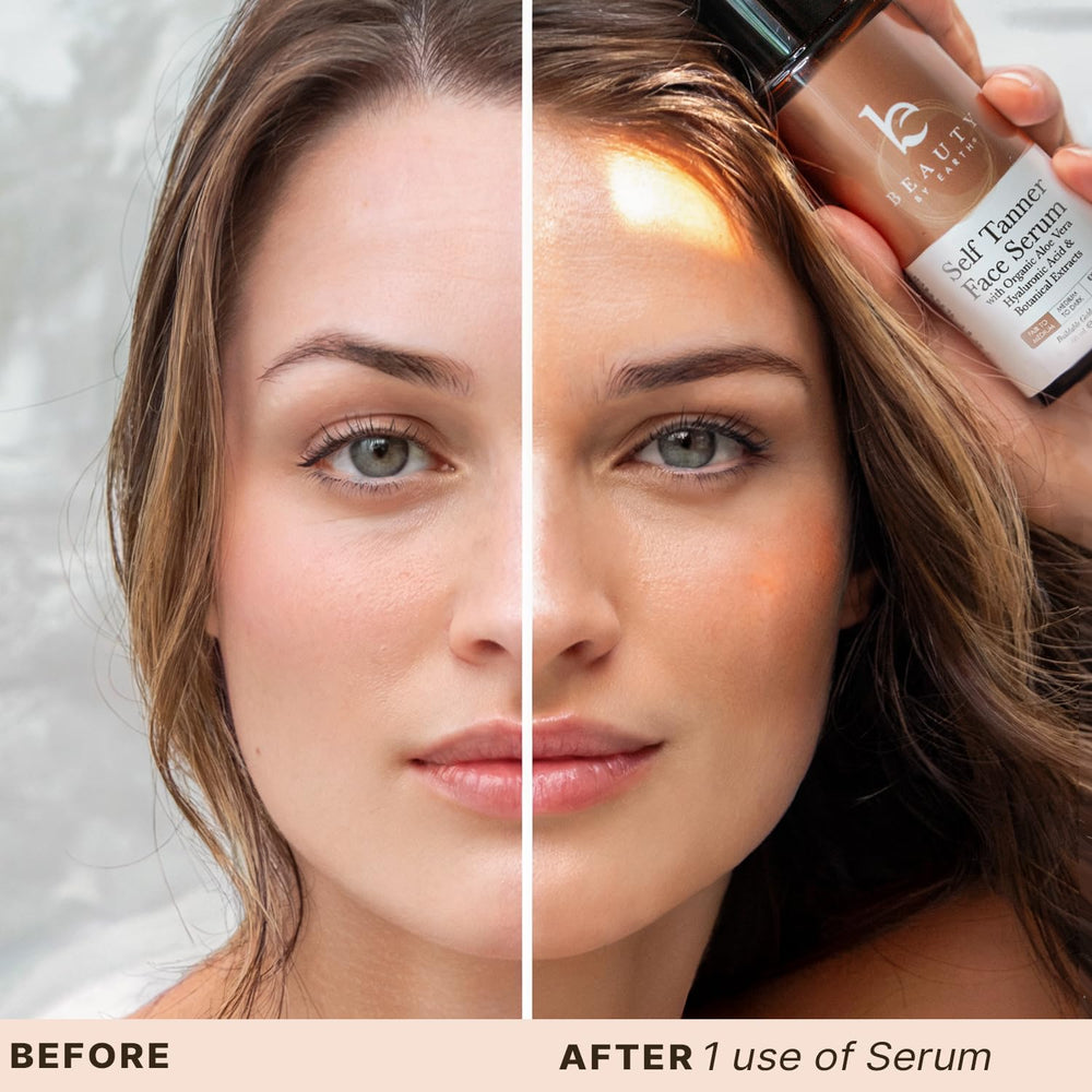 Beauty by Earth natural ingredients label highlighted for clean beauty
