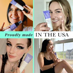 Beauty by Earth made-in-USA emblem highlighting quality and safety