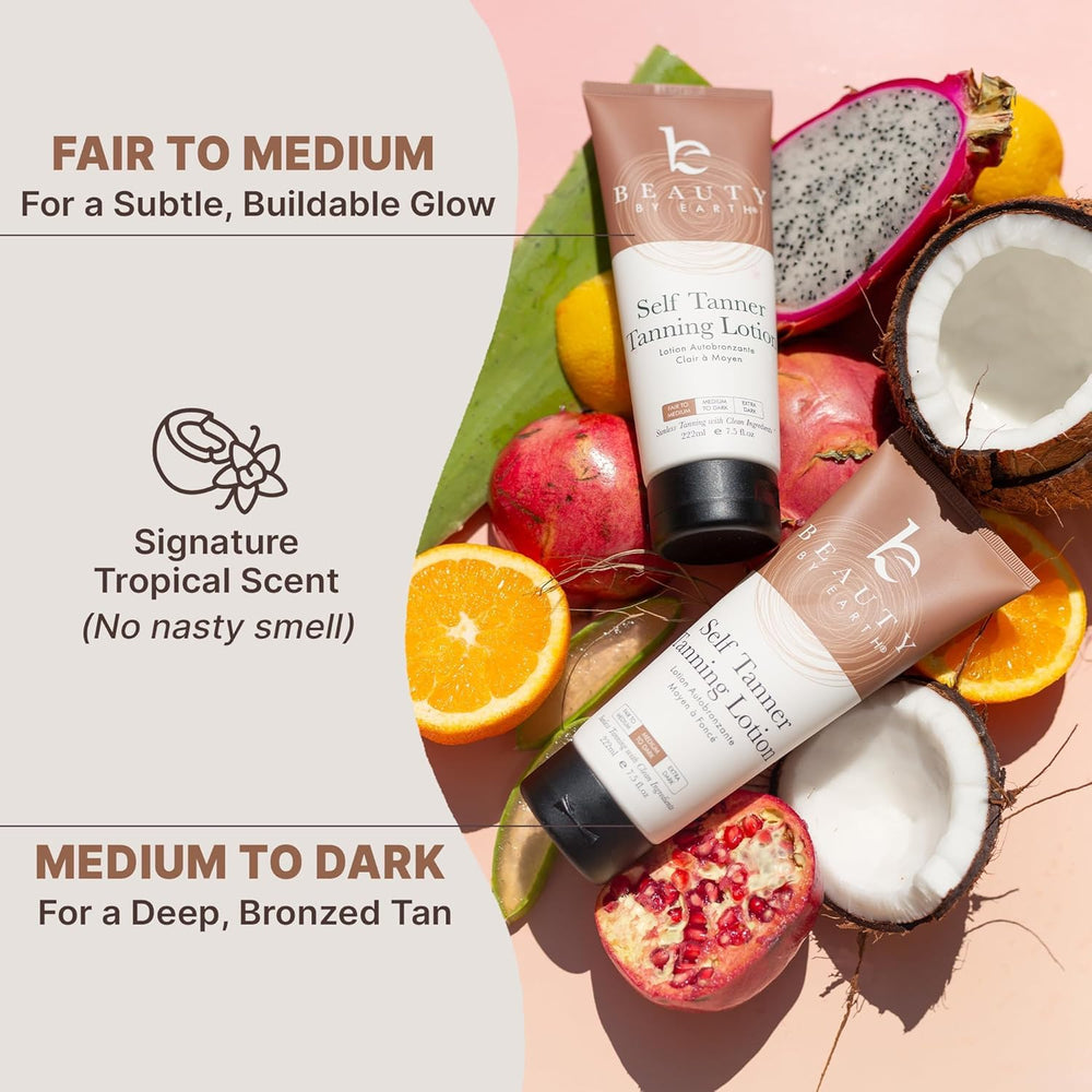 Beauty by Earth non-streak tan helps mess-free tanning sessions.