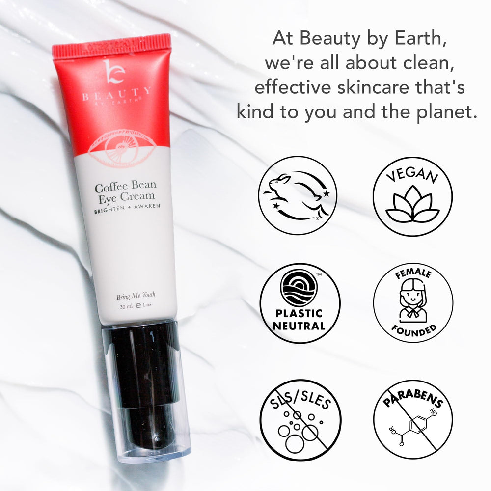 Beauty by Earth packaging on counter conveys premium skincare