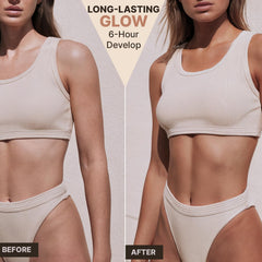 Beauty by Earth Self Tanner Mousse foam quick-drying texture for sun-kissed bronze