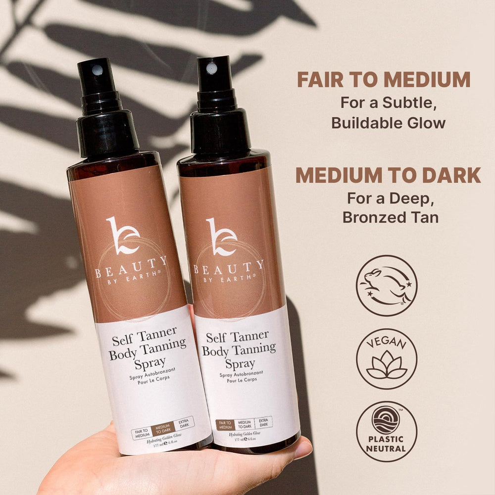 Beauty by Earth Self Tanner packaging box indicating USA-made quality