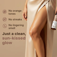 Beauty by Earth Self Tanner Spray application mitt in use for streak-free application.