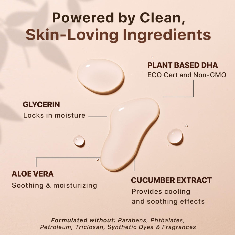 Beauty by Earth Self Tanner Spray pump close-up emphasizing quick-dry bronzing.