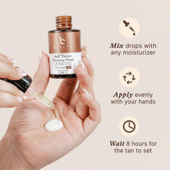 Beauty by Earth self-tanning drops natural ingredients emphasize vegan aloe coconut water