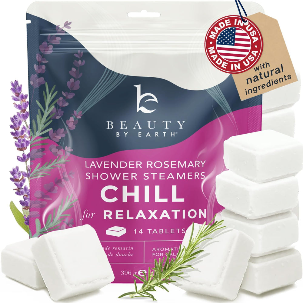 Beauty by Earth lavender drops shower steamer delivers calming lavender aroma during a spa-like shower.