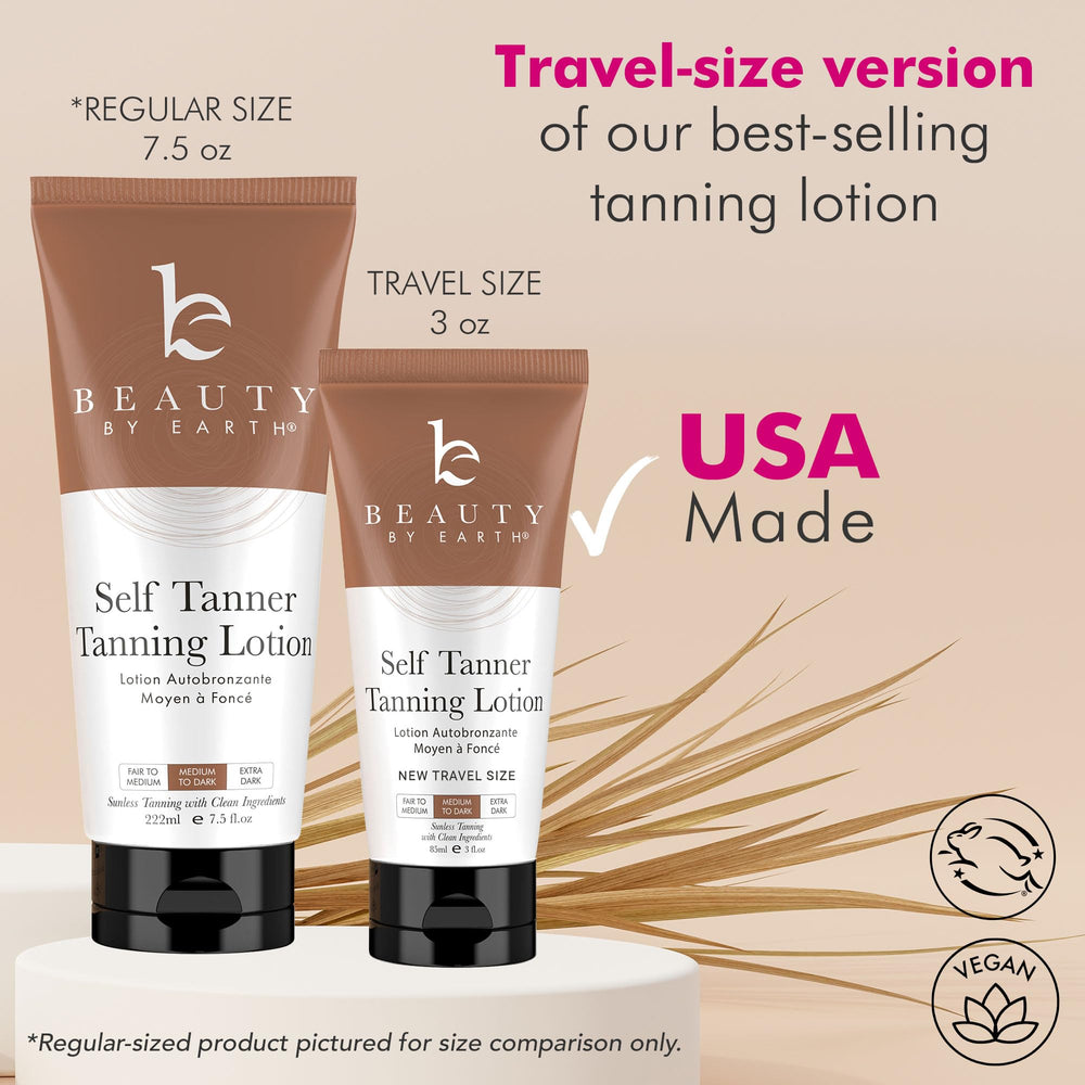 Beauty by Earth streak-free application for smooth, even tan.