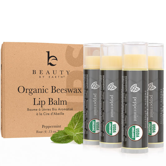 Beauty by Earth peppermint lip balm in a jar for daily hydration.