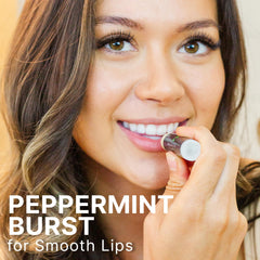 Vitamin E boost promotes nourished lips with Beauty by Earth balm.