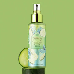 Beauty Creations Cucumber Setting Spray mist application, mid-day refresh.