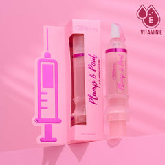 Beauty Creations Plump & Pout gloss on lips for shine