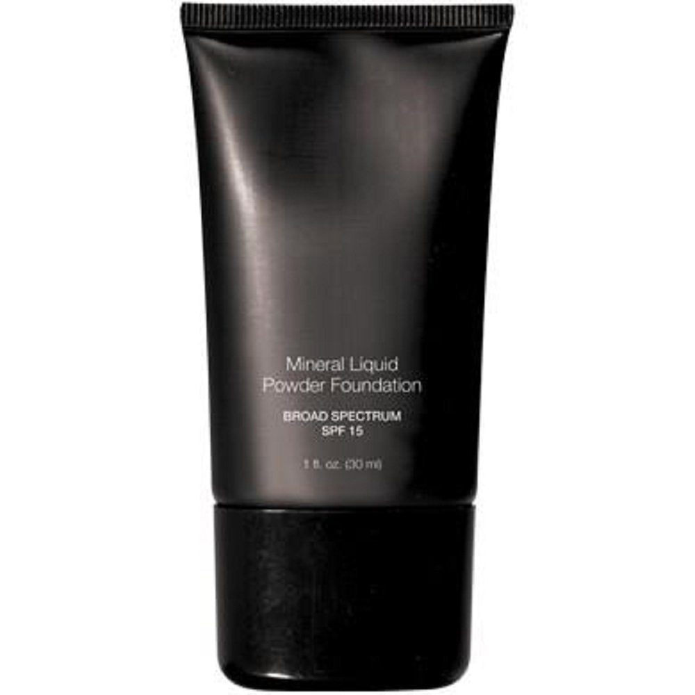 Beauty Deals Mineral Liquid Foundation Vanilla Cream pump application demonstrating oil-free texture