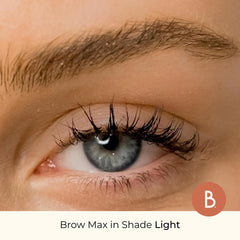 Beauty For Real Brow Max long-wear formula lasts all day on brows.