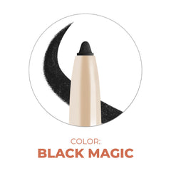 Beauty For Real I-Line 24-7 eyeliner Black Magic matte finish defines features.