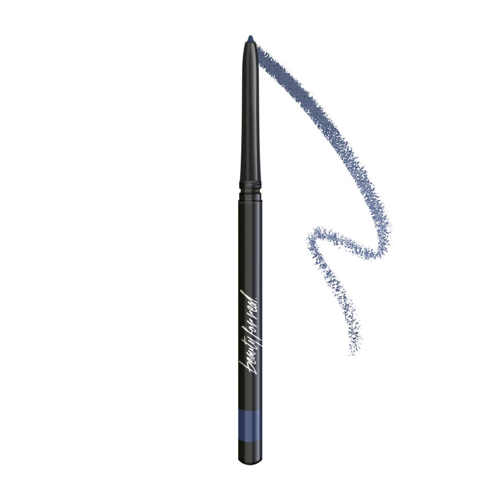 Beauty For Real I-Line 24-7 Eyeliner in Navy with twist-up design for precise, mess-free application.