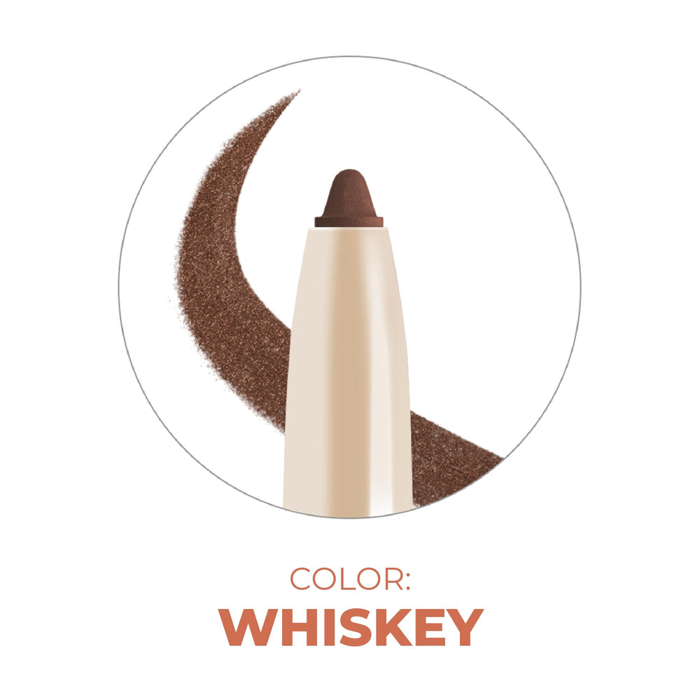 Beauty For Real I-Line Whiskey soft glide enables precise winged looks.