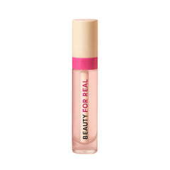 Beauty For Real Lip Revival Hi-Shine Lip Oil in transparent bottle delivers glassy moisture.