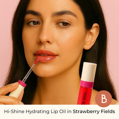 Paraben-free lip oil respects sensitive lips while adding glow.
