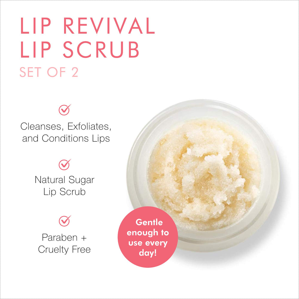 Beauty For Real Lip Revival spearmint scrub jar close-up for refreshing lips.