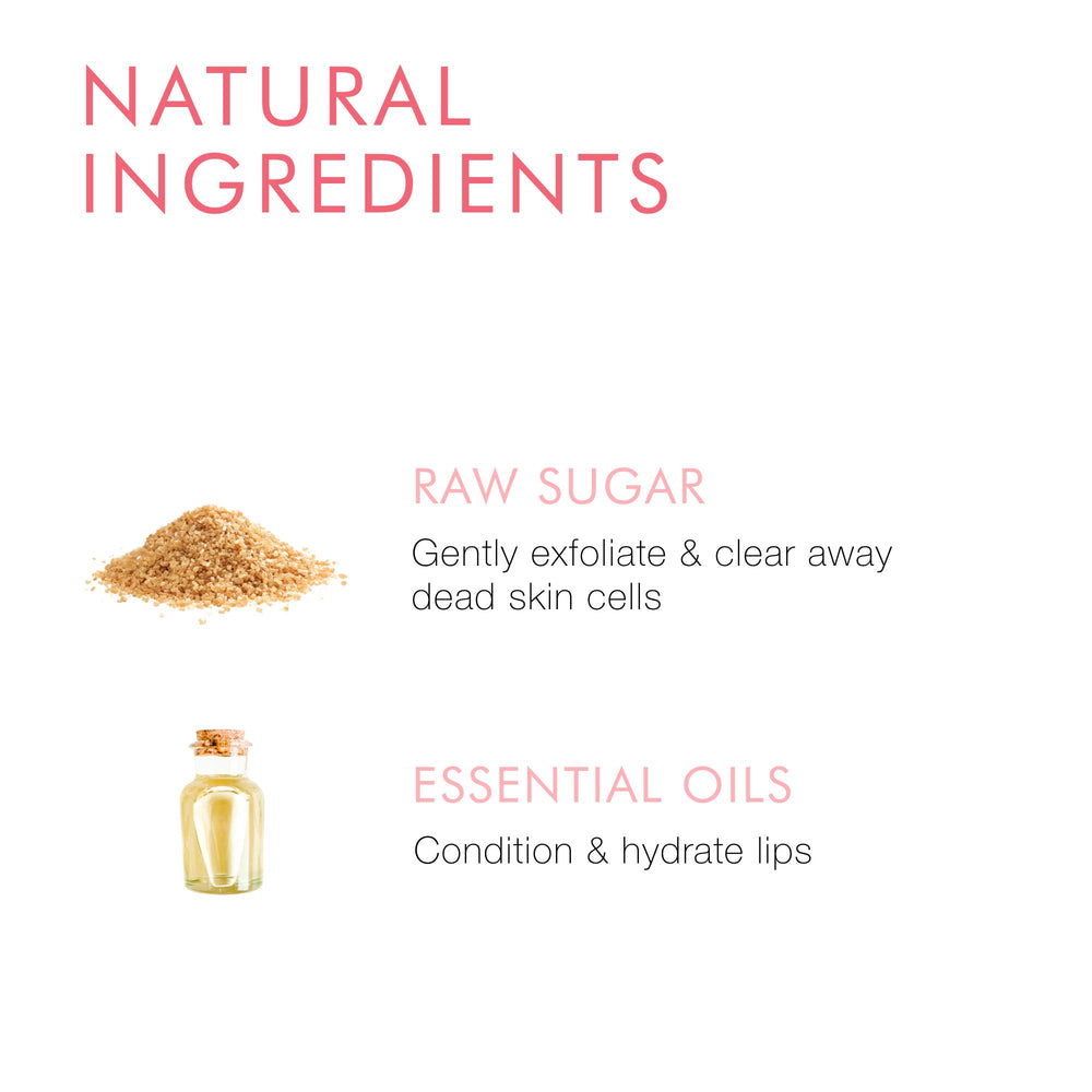 Beauty For Real Lip Revival textured sugar scrub showing gentle exfoliation.