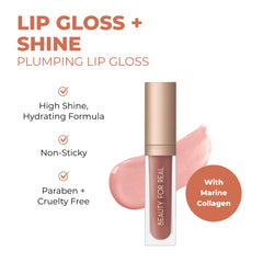 Beauty For Real Nudist lip gloss applicator wand ensures smooth, even color on the go.