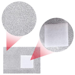 Beauty Max foil wraps dimensions shown for secure wrapping around nails.