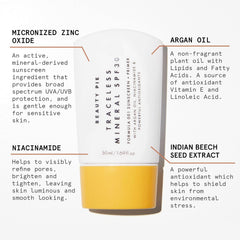 Beauty Pie Traceless Sunscreen with argan oil drop for moisturized skin
