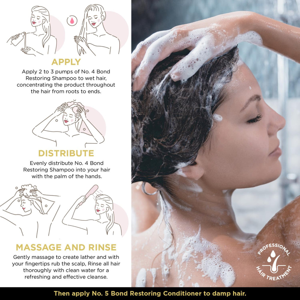 Beauty Plex No. 4 applied to color-treated hair for gentle cleansing