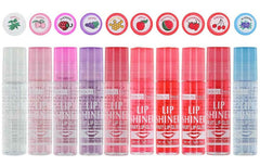 Glossy Lip Shiner bottle with fruit-themed label and cap