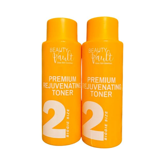 Beauty Vault Premium Toner bottle closed, ready for refreshing cleanse