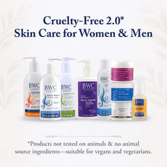 Beauty Without Cruelty AHA Facial Cleanser natural botanicals on the packaging emphasize vegan, cruelty-free skincare