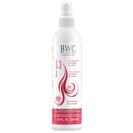 Beauty Without Cruelty Natural Hold spray bottle for flexible hold and shine