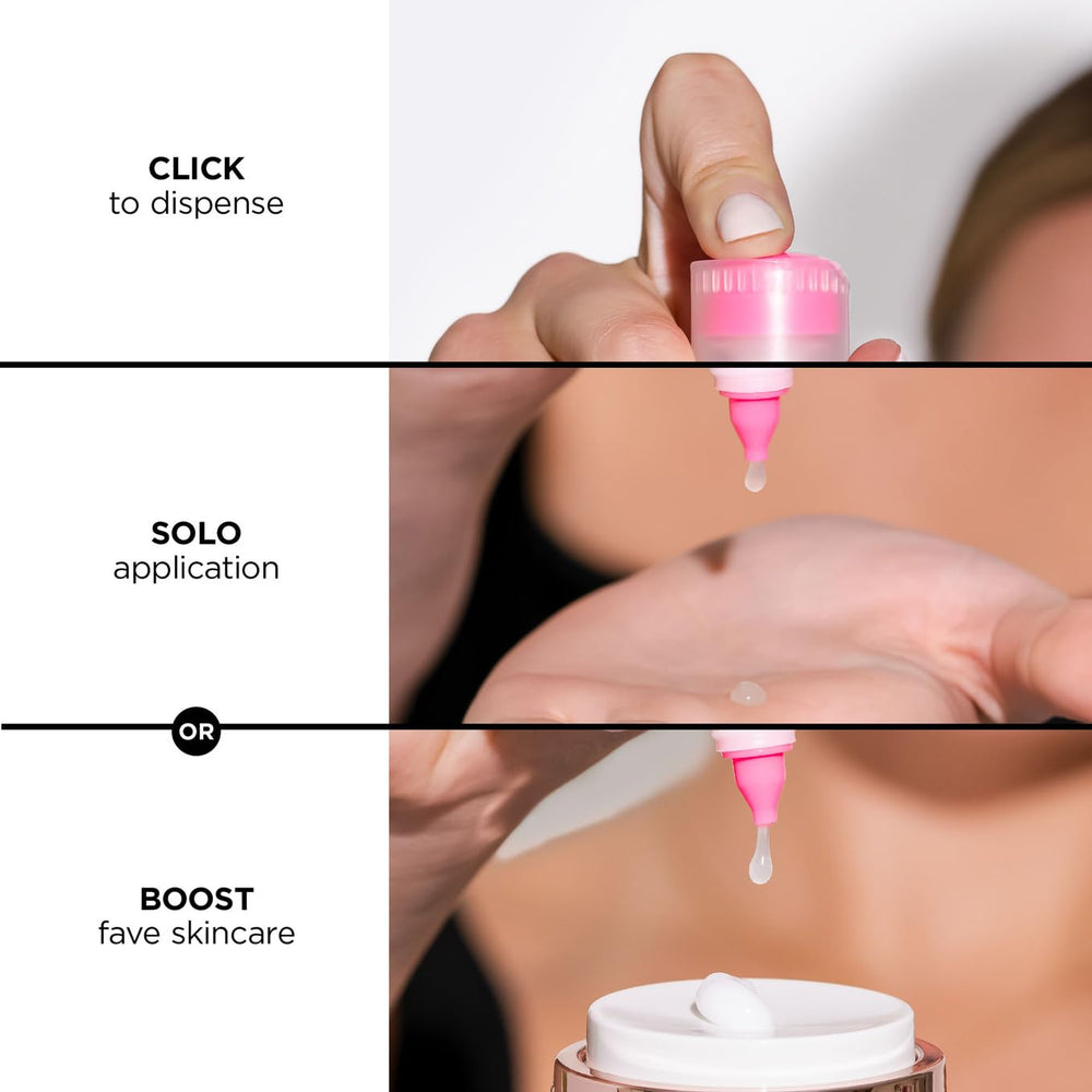 BeautyBio Booster antioxidant-rich formula closeup conveys daily protection and vitality.