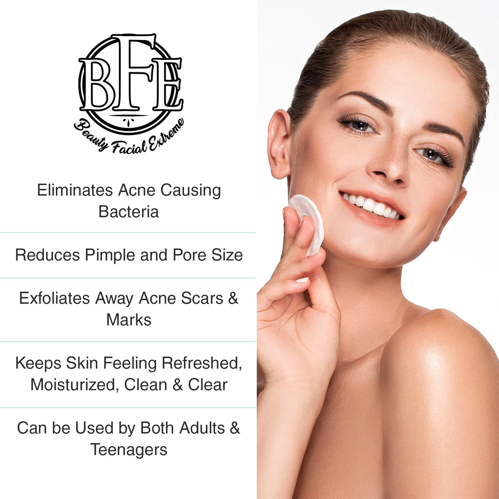 Beauty Facial Extreme Acne Pad in-use on skin for oil control.
