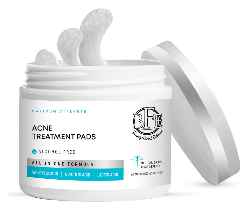 Beauty Facial Extreme Acne Pad packaging for clearer-looking skin.