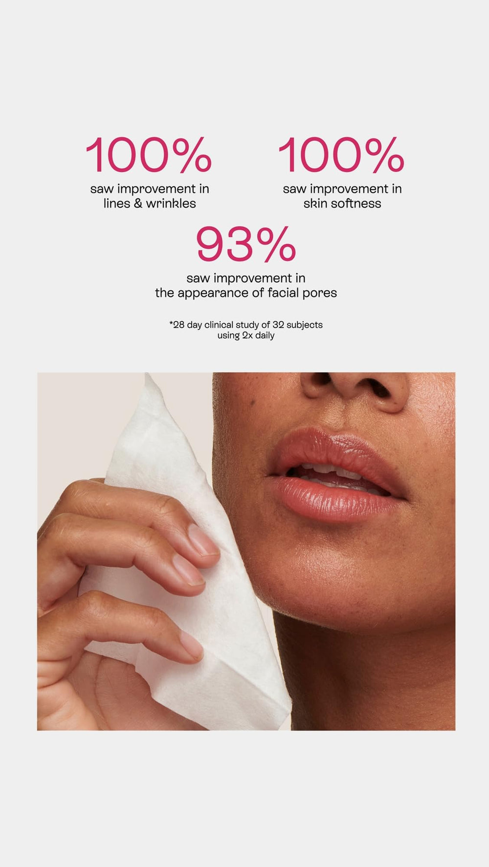 BeautyStat on-hand daily peel pad demonstrating easy at-home application
