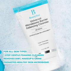 BeautyStat Microbiome Purifying Cleanser 30ml, cleanses while defending against dirt