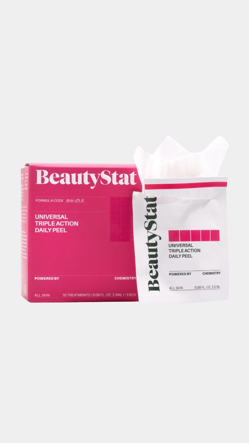 BeautyStat peel texture close-up showing gentle exfoliation action on skin