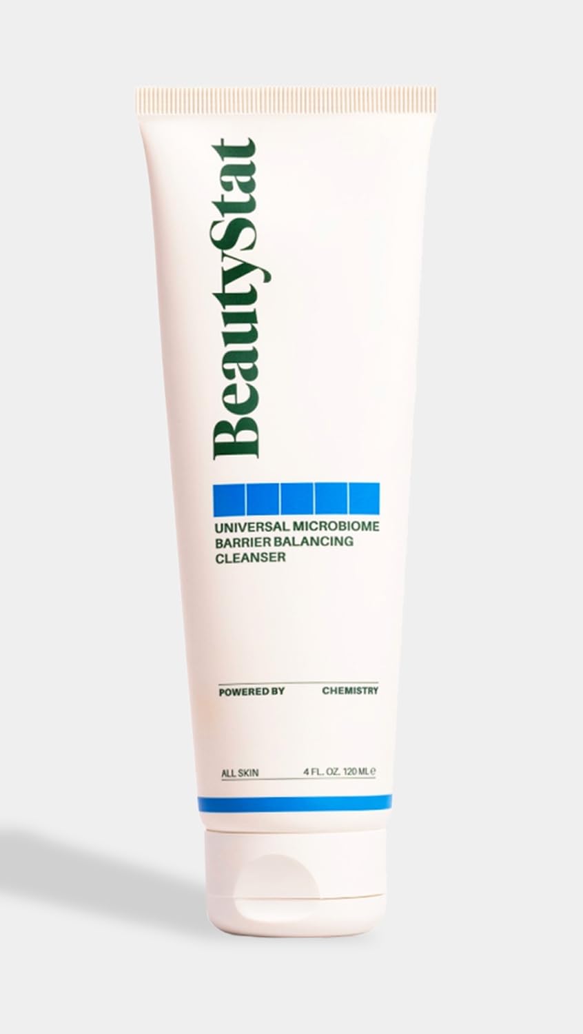 BeautyStat Purifying Cleanser creamy foam demonstrates hydrating cleansing for all skin types.