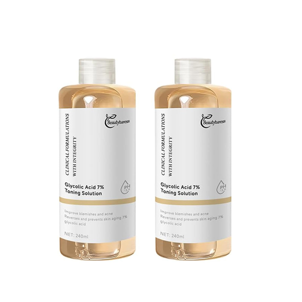 beautyturess glycolic acid 7% toner bottle front promotes radiant, even-toned skin