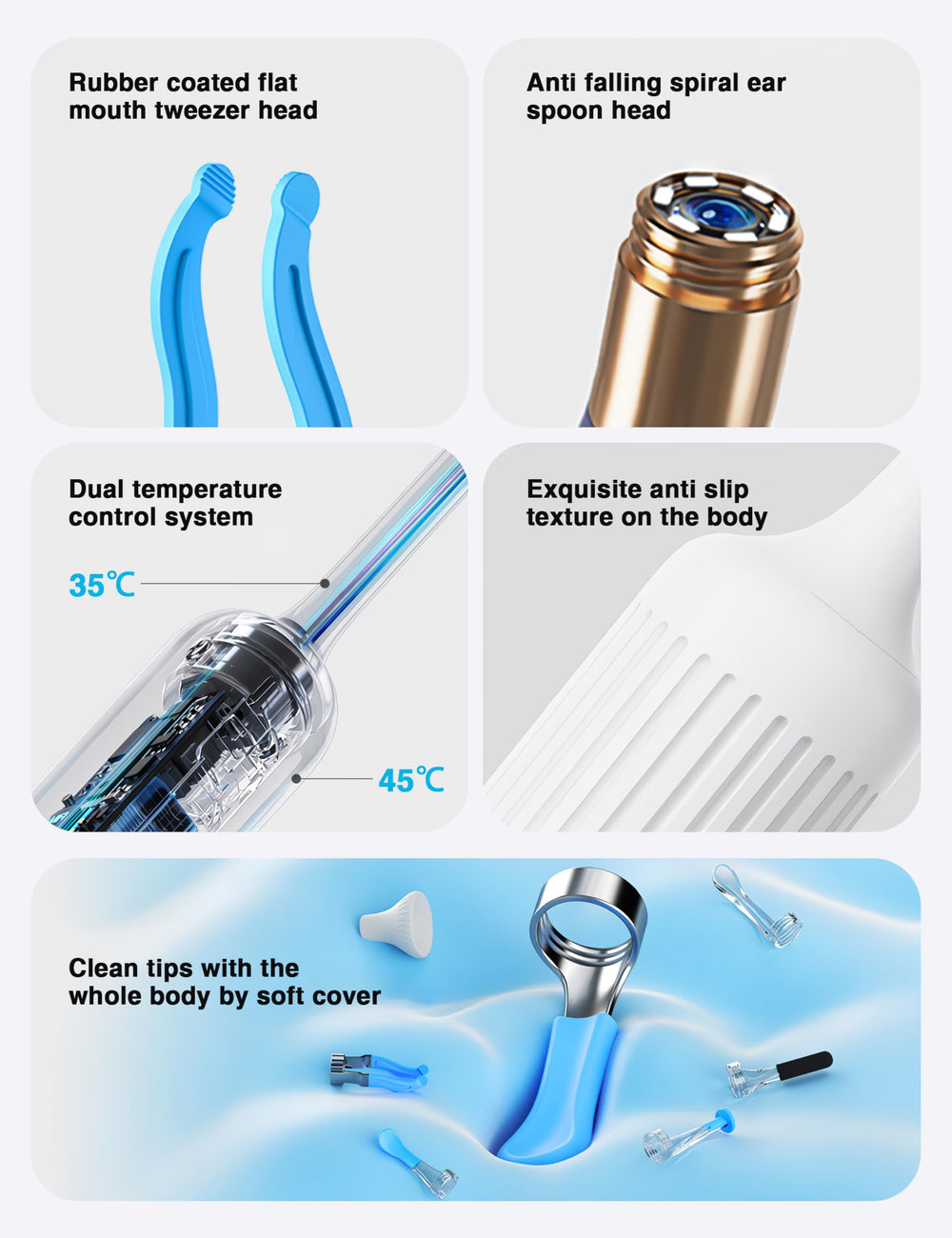 BEBIRD Earsight Plus spiral cleaning head for safe grooming