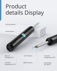 BEBIRD R1 replacement tips set supports precise ear cleaning.