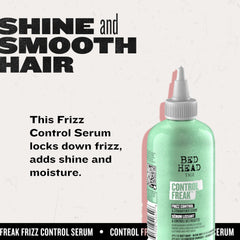 Bed Head Control Freak demonstrating frizz control on curls before and after.