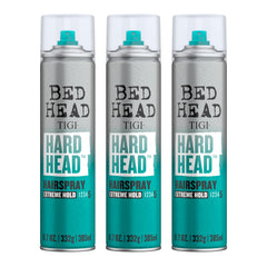 Bed Head Hard Head extreme-hold bottle for strong, controllable styles.