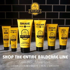 Bee Bald Smooth packaging box communicates premium grooming solution for all skin types.