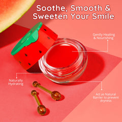 Bee Balm Watermelon flavor lip balm jar for hydration on the go.