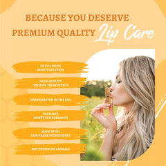 Bee Bella Lip Balm Peppermint with jojoba oil ingredient close-up.