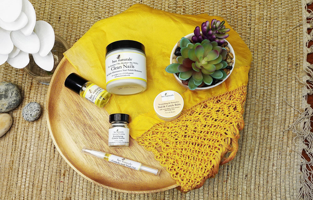 Bee Naturals Vitamin E nail care essentials showcase enriched formula for gentle maintenance.
