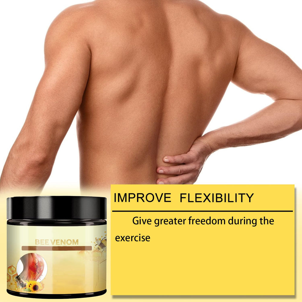 Bee Venom Cream neck-care demonstrates soothing hydration for daily comfort.
