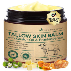 Beef Tallow Frankincense Balm face cream for deep hydration without greasiness